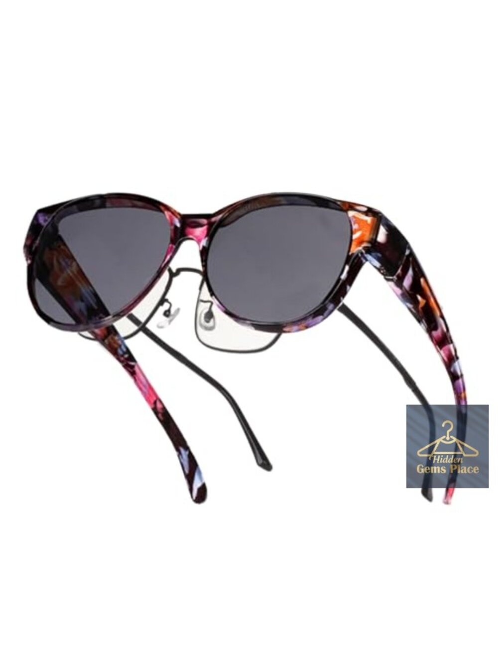 Oversized Fit Over Sunglasses Women Polarized UV400 Wrap Around Floral